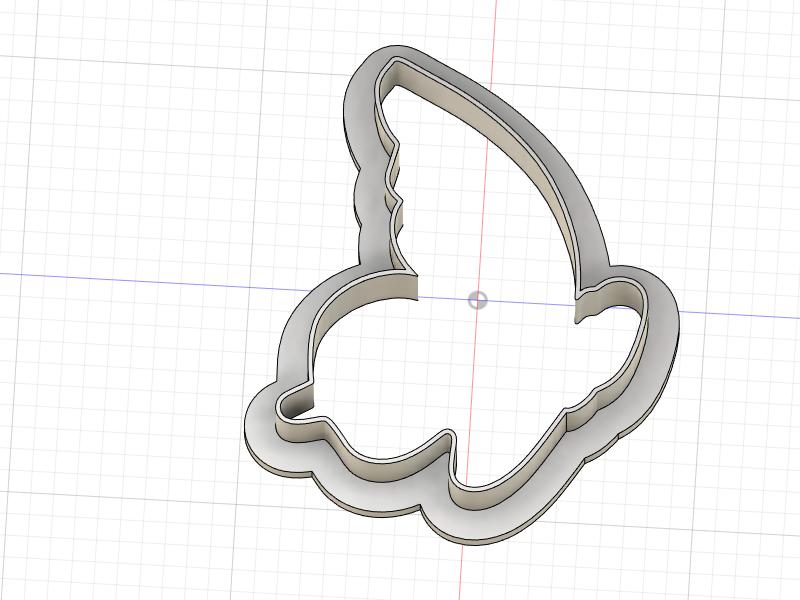 3D Printed Butterfly Outline Cookie Cutter