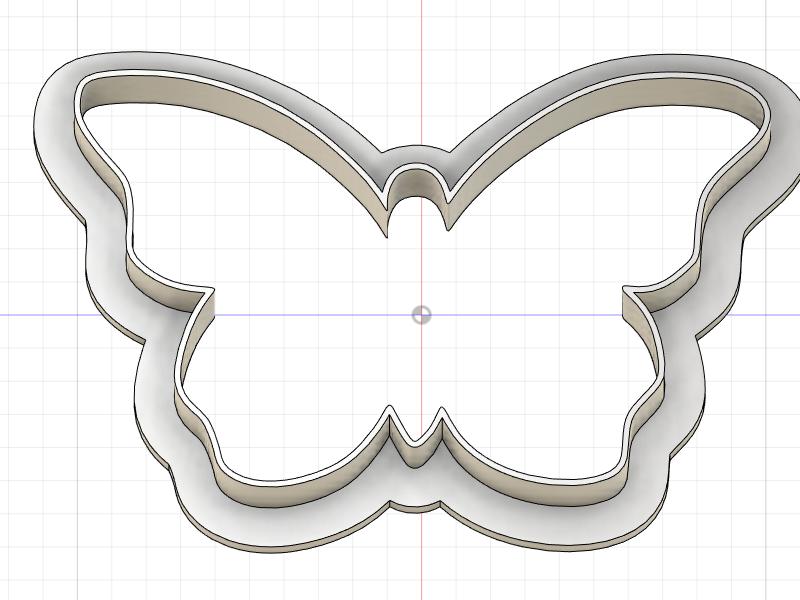 3D Printed ButterflyCookie Cutter