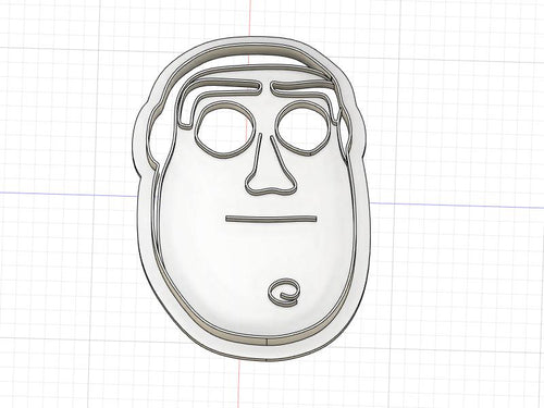 3D Model to Print Your Own Toy Story Buzz Light Year Face Cookie Cutter DIGITAL FILE ONLY