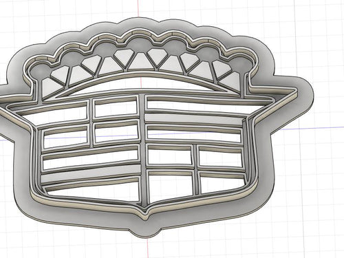 3D Model to Print Your Own Cadillac Emblem Cookie Cutter DIGITAL FILE ONLY