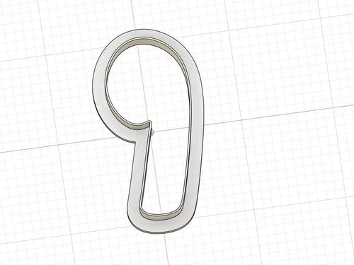 3D Model to Print Your Own Candy Cane Outline Cookie Cutter DIGITAL FILE ONLY