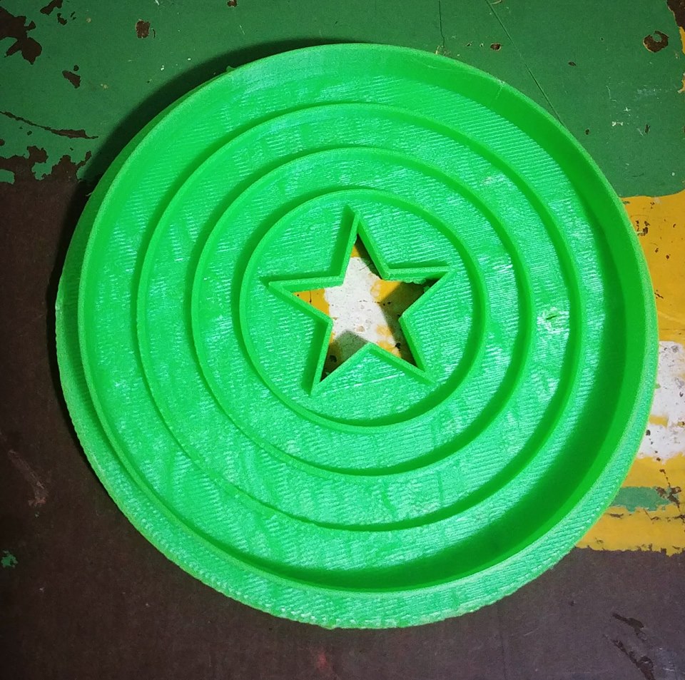 3D Printed Cookie Cutter Inspired by Captain America Shield