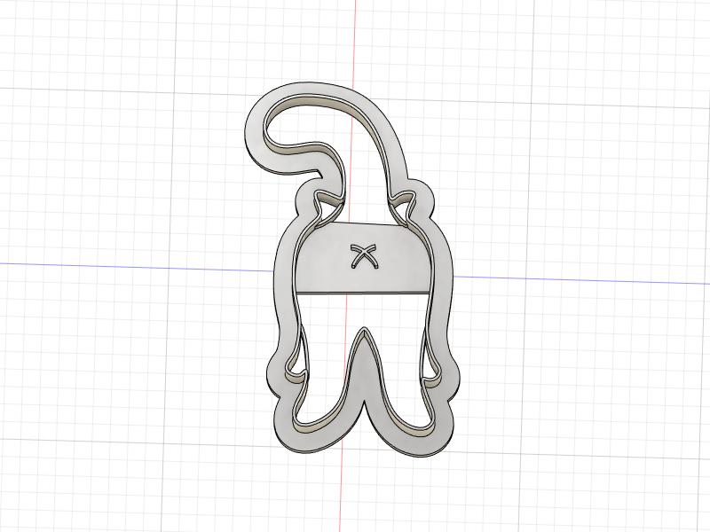 3D Printed Cat Butt Cookie Cutter