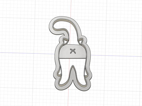 3D Model to Print Your Own Cat Butt Cookie Cutter DIGITAL FILE ONLY