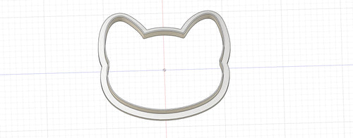3D Model to Print Your Own Cute Cat Head Outline Cookie Cutter DIGITAL FILE ONLY