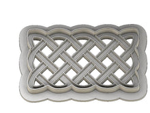 Load image into Gallery viewer, 3D Printed Rectangular Celtic Knot work Cookie Cutter