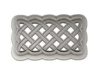 3D Printed Rectangular Celtic Knot work Cookie Cutter