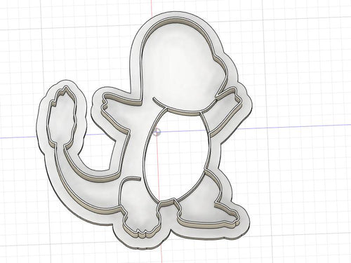 3D Model to Print Your Own Pokemon Charmander Cookie Cutter DIGITAL FILE ONLY