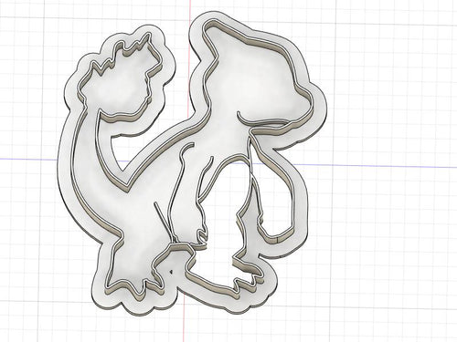 3D Model to Print Your Own Pokemon Charmeleon Cookie Cutter DIGITAL FILE ONLY