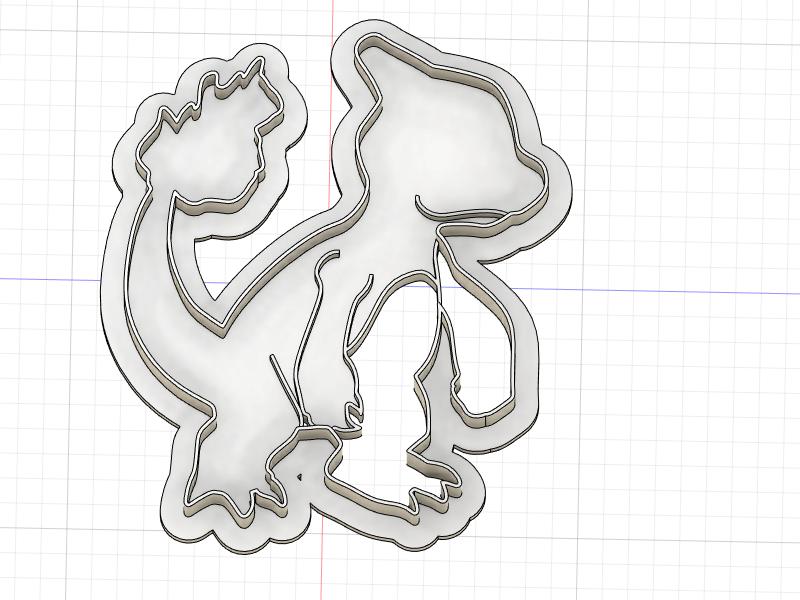 3D Printed Cookie Cutter  Inspired by Pokemon Charmelion