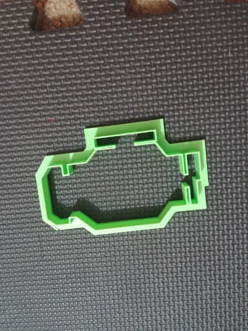 3D Printed Check Engine Symbol Cookie Cutter