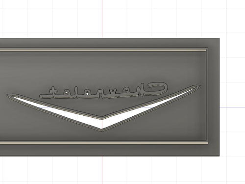 3D Model to Print Your Own 55-57 Chevy Hood Emblem Cookie Cutter DIGITAL FILE ONLY