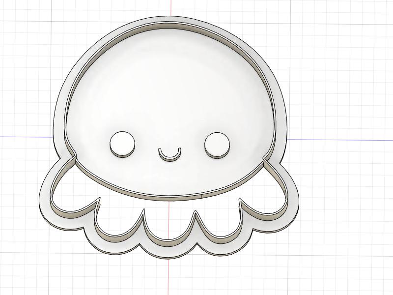 3D Printed Chibi Octopus Cookie Cutter