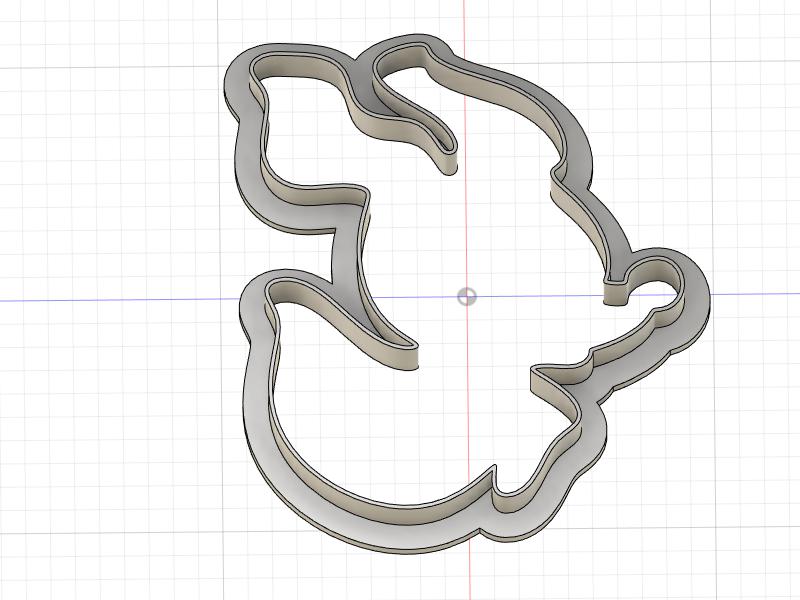 3D Printed Chibi Nightmare Before Christmas Zero Cookie Cutter