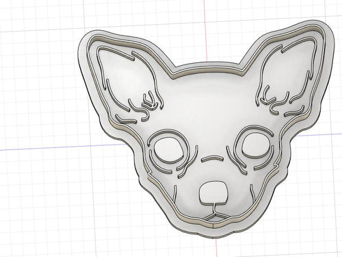 3D Model to Print Your Own Chiuaua Head  Cookie Cutter DIGITAL FILE ONLY