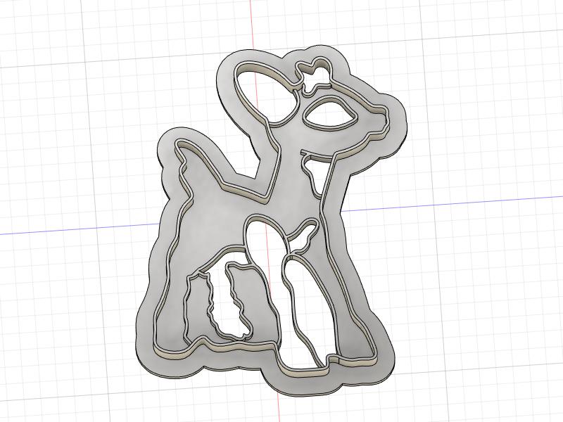 3D Printed Cookie Cutter Inspired by Rudolph the Red Nosed ReindeerClarice