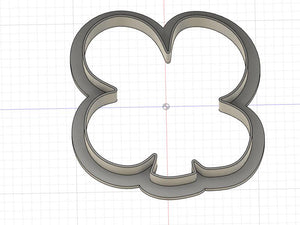 3D Printed clover Outline Cookie Cutter