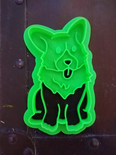 3D Printed Adorable Corgi Sitting Cookie Cutter