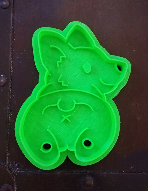 3D Printed Adorable Corgi Looking Back Cookie Cutter