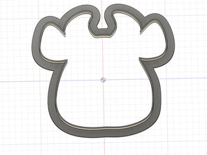 3D Printed Cow Head Outline Cookie Cutter