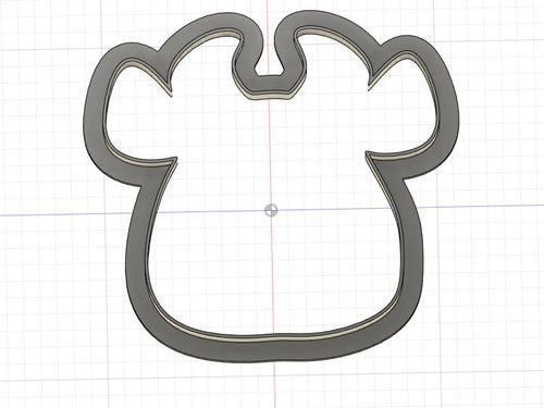 3D Model to Print Your Own Cow Head Outline Cookie Cutter DIGITAL FILE ONLY