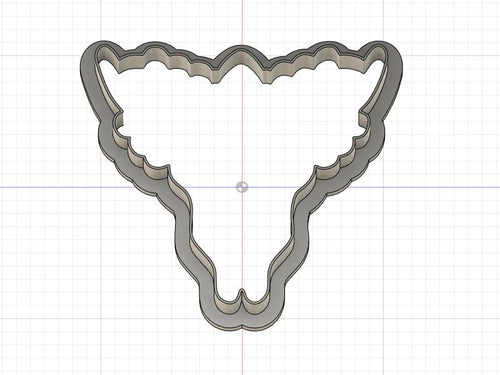 3D Model to Print Your Own Cow Skull with Flowers Outline Cookie Cutter DIGITAL FILE ONLY