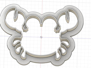 3D Printed Crab Outline Cookie Cutter