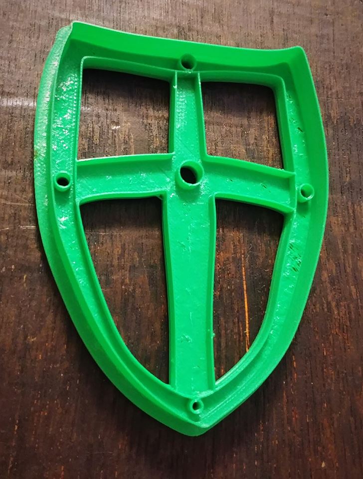 3D Printed Cookie Cutter Inspired by Crusader Shield
