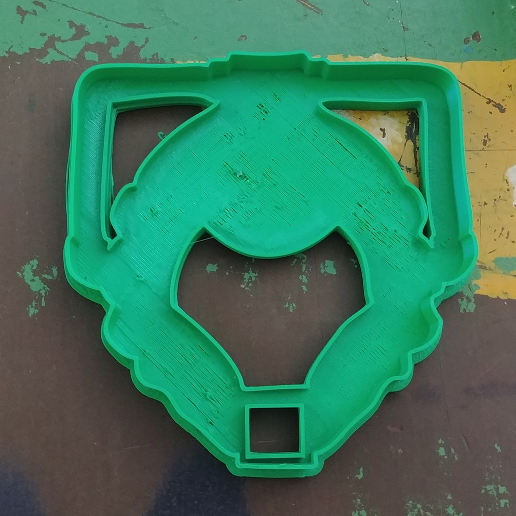 3D Printed Cookie Cutter Inspired by Dr. Who Cyberman Head