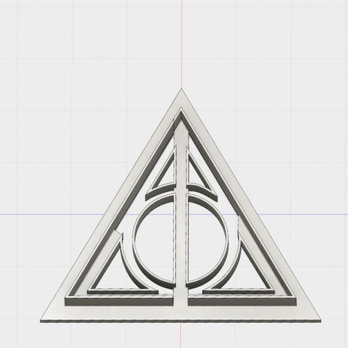 3D Model to Print Your Own Deathly Hallows Symbol Cookie Cutter DIGITAL FILE ONLY