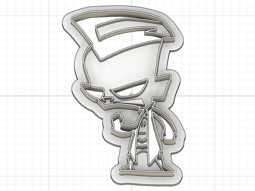 3D Model to Print Your Own Invader Zim Dib Cookie Cutter DIGITAL FILE ONLY