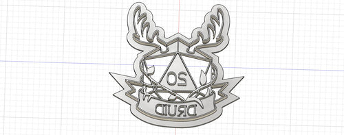 3D Model to Print Your Own DnD Druid Class Crest Cookie Cutter DIGITAL FILE ONLY
