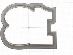 3D Printed Number 18 Cookie Cutter
