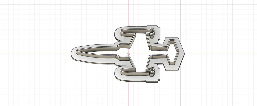 3D Printed Cookie Cutter Inspired by USAF F-104 Starfighter with Wing Tanks