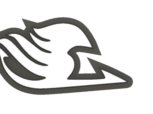 3D Model to Print Your Own Sitting Anime Fairy Tail Guild Logo Outline Cookie Cutter DIGITAL FILE ONLY