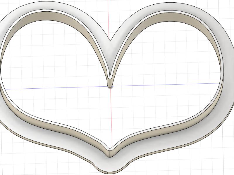 3D Printed Heart Cookie Cutter