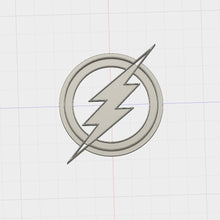 Load image into Gallery viewer, 3D Printed Cookie Cutter Inspired by DC Comics Flash Logo