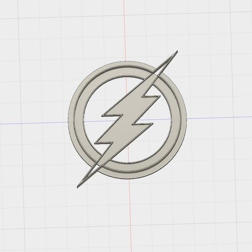 3D Model to Print Your Own Sitting DC Comics Flash Logo  Cookie Cutter DIGITAL FILE ONLY