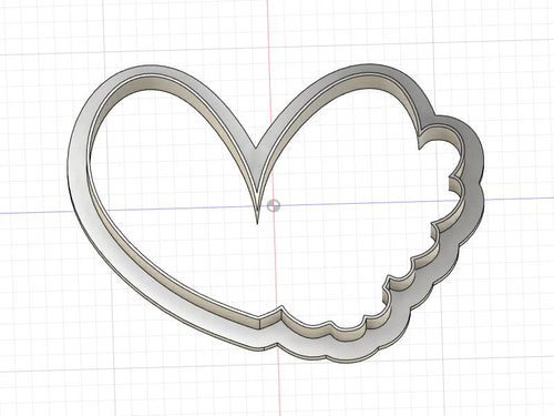 3D Printed Heart with Flower Cookie Cutter