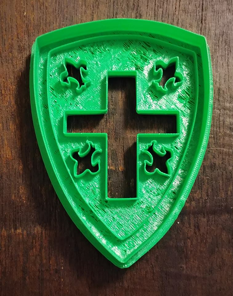 3D Printed French Shield Cookie Cutter