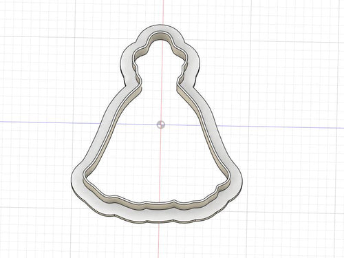 Printed Gown Cookie Cutter