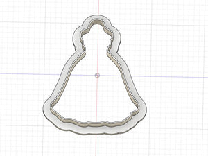 Printed Gown Cookie Cutter
