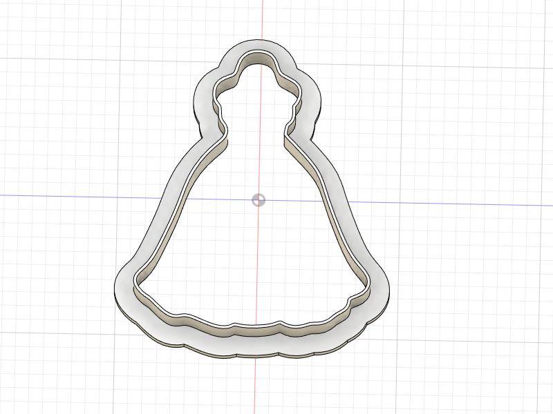 Printed Gown Cookie Cutter