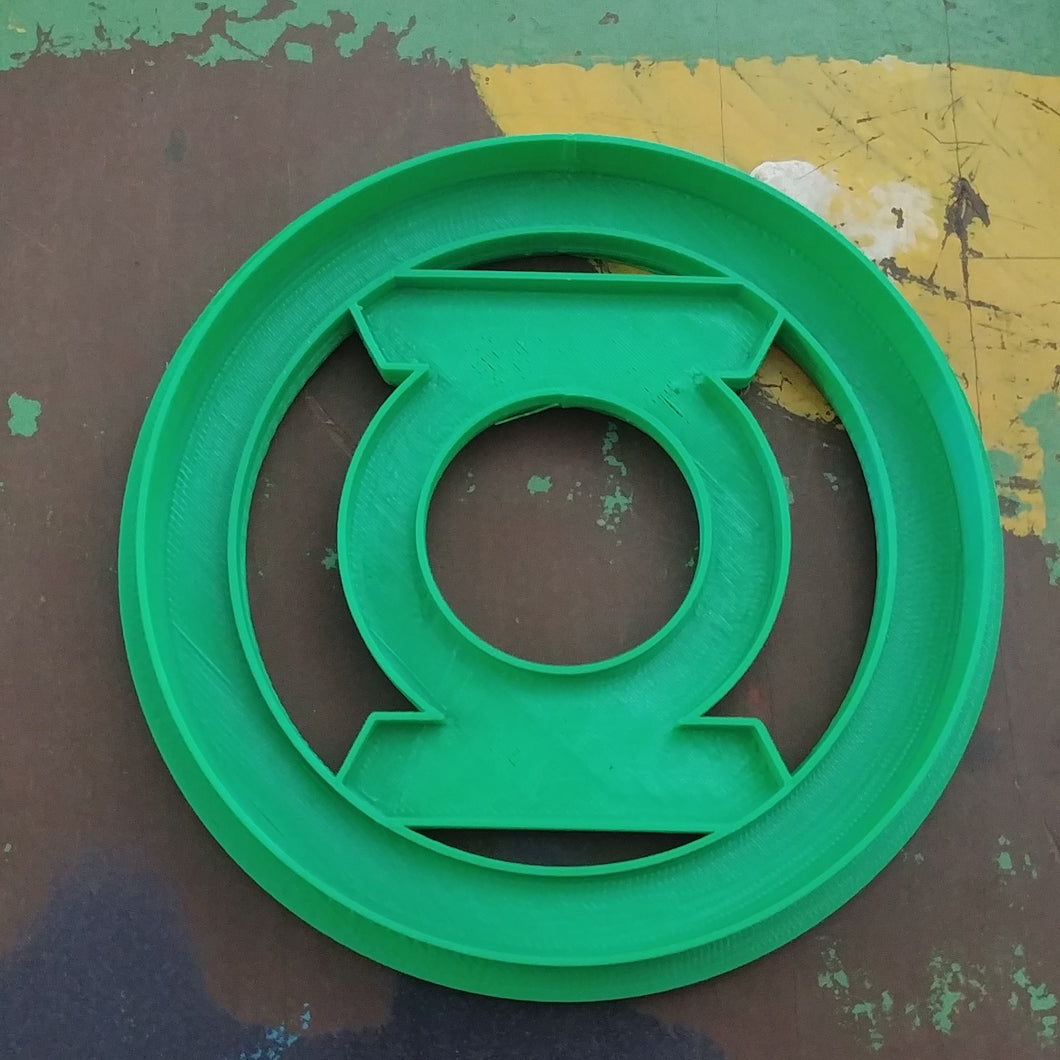 3D Printed Cookie Cutter Inspired by DC Comics Green Lantern Logo