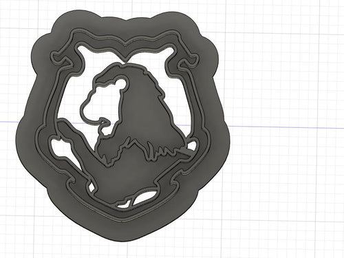 3D Printed Cookie Cutter Inspired by Gryffendor House Crest
