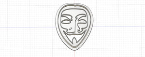 3D Printed Cookie Cutter Inspired by Guy Fawkes Mask