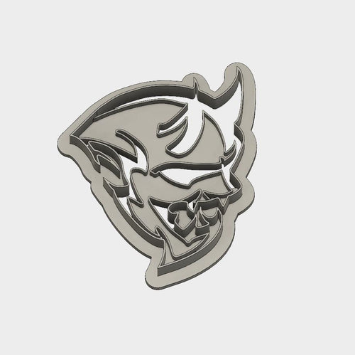 3D Model to Print Your Own Hellcat Devil Cookie Cutter DIGITAL FILE ONLY