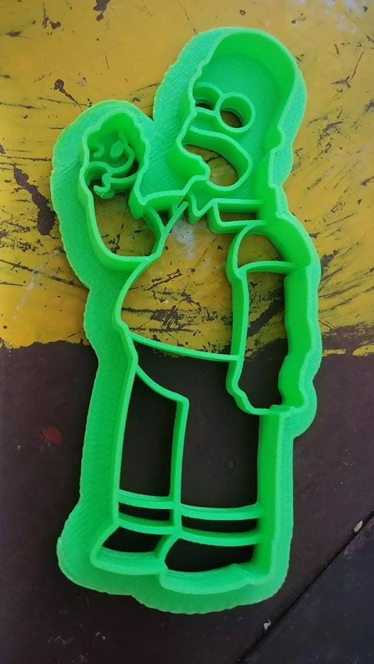 3D Printed Cookie Cutter Inspired by Homer Simpson