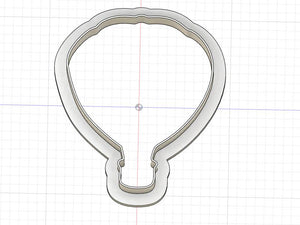 3D Printed Hot Air Balloon Outline Cookie Cutter