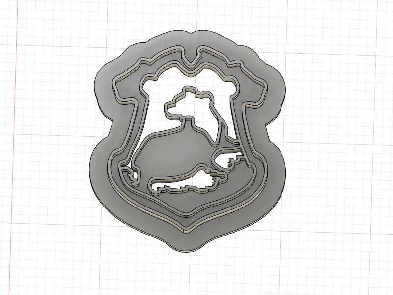 3D Printed Cookie Cutter Inspired by Hufflepuff House Crest